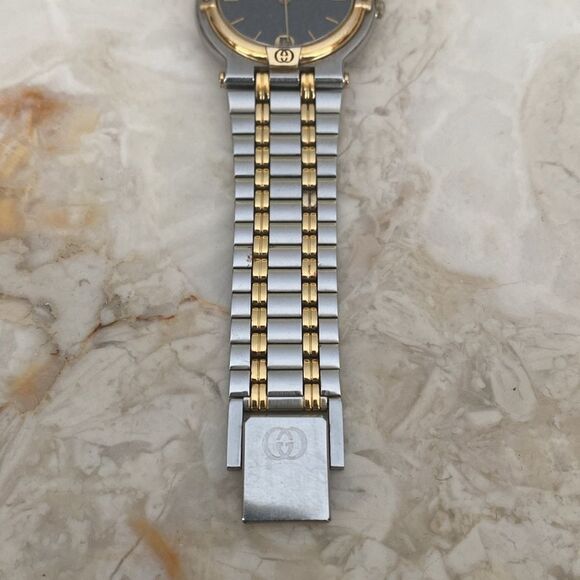 Vintage GUCCI 9000M Gold Plated & Stainless Steel Wristwatch - Unisex - Picture 9 of 16